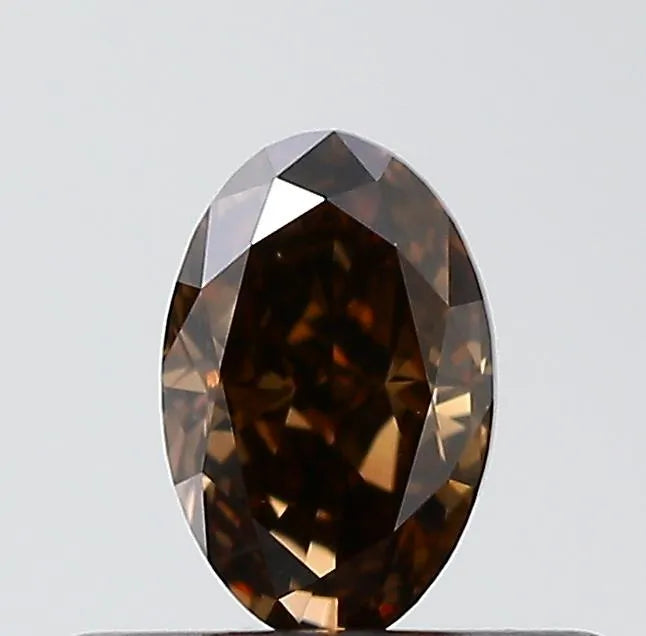 0.30ct Oval Natural Diamond (Colour Brown, Clarity VVS2, Cut GD, IGI Certified)