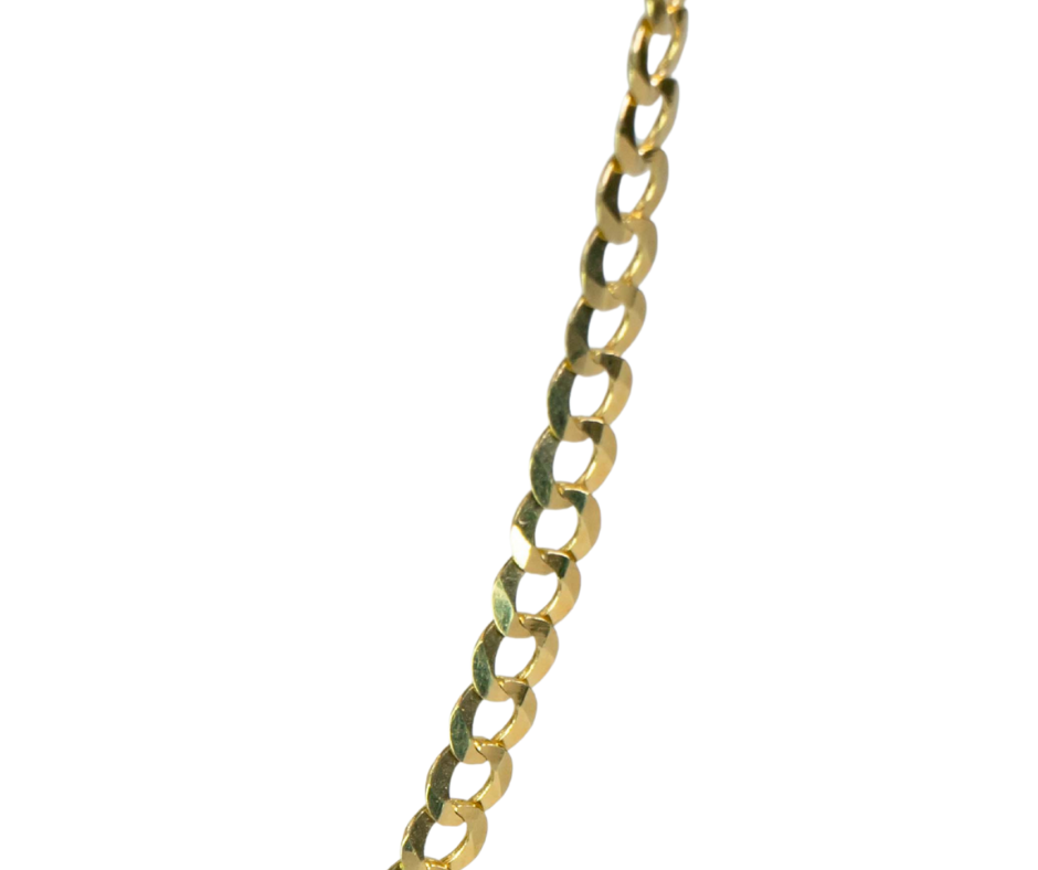 Cadena Tejido Cubana de 24" en Oro 14K