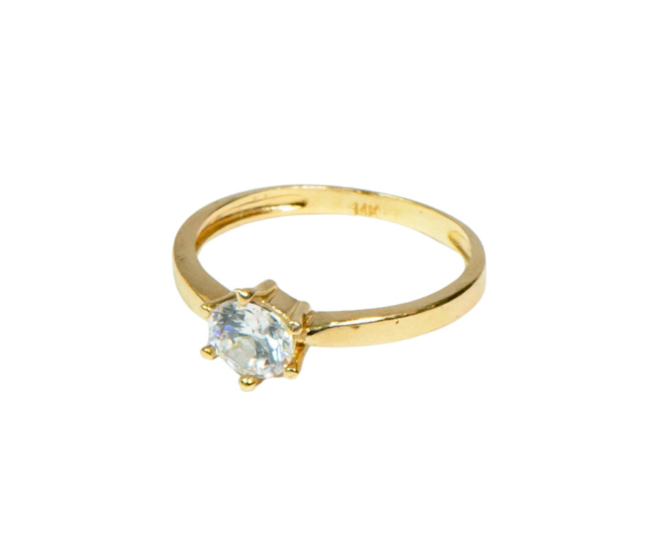 Anillo de Compromiso para Mujer con Piedra – Oro 14K