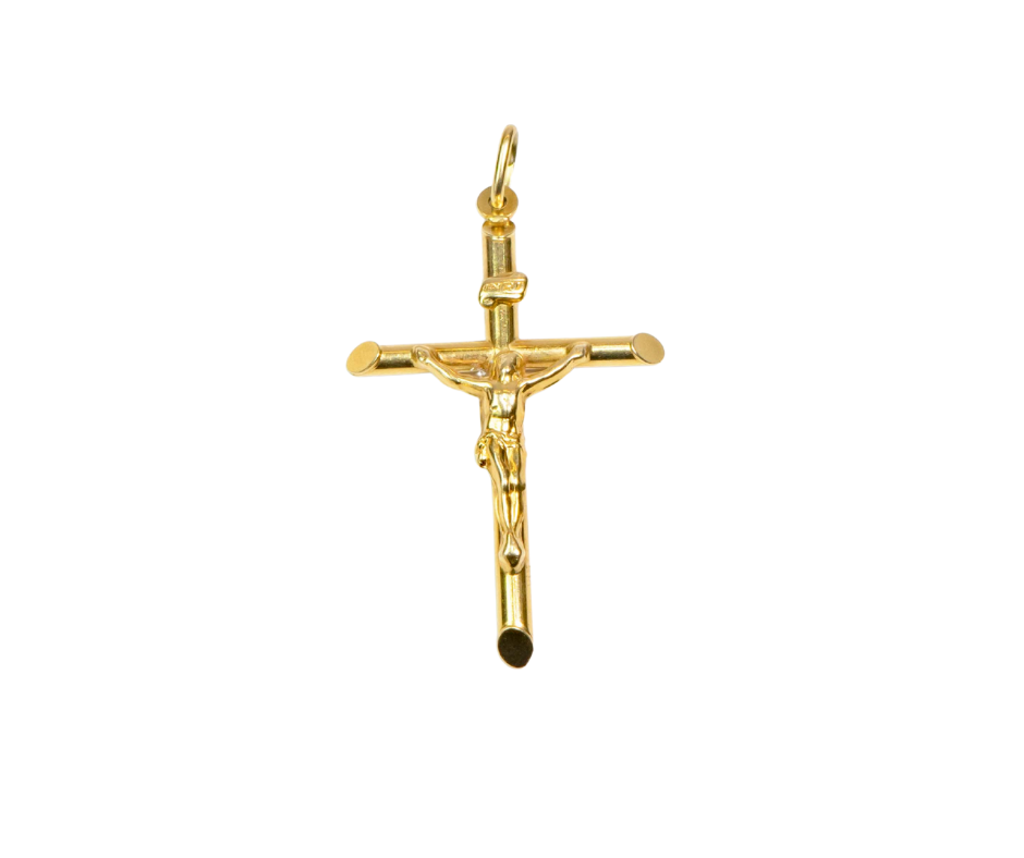 Dije Crucifijo  en Oro 14K