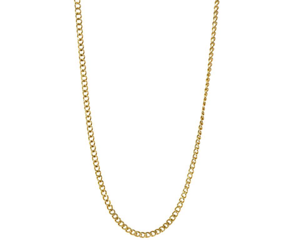 Cadena Tejido Cubano de 20" en Oro 14K Nacional