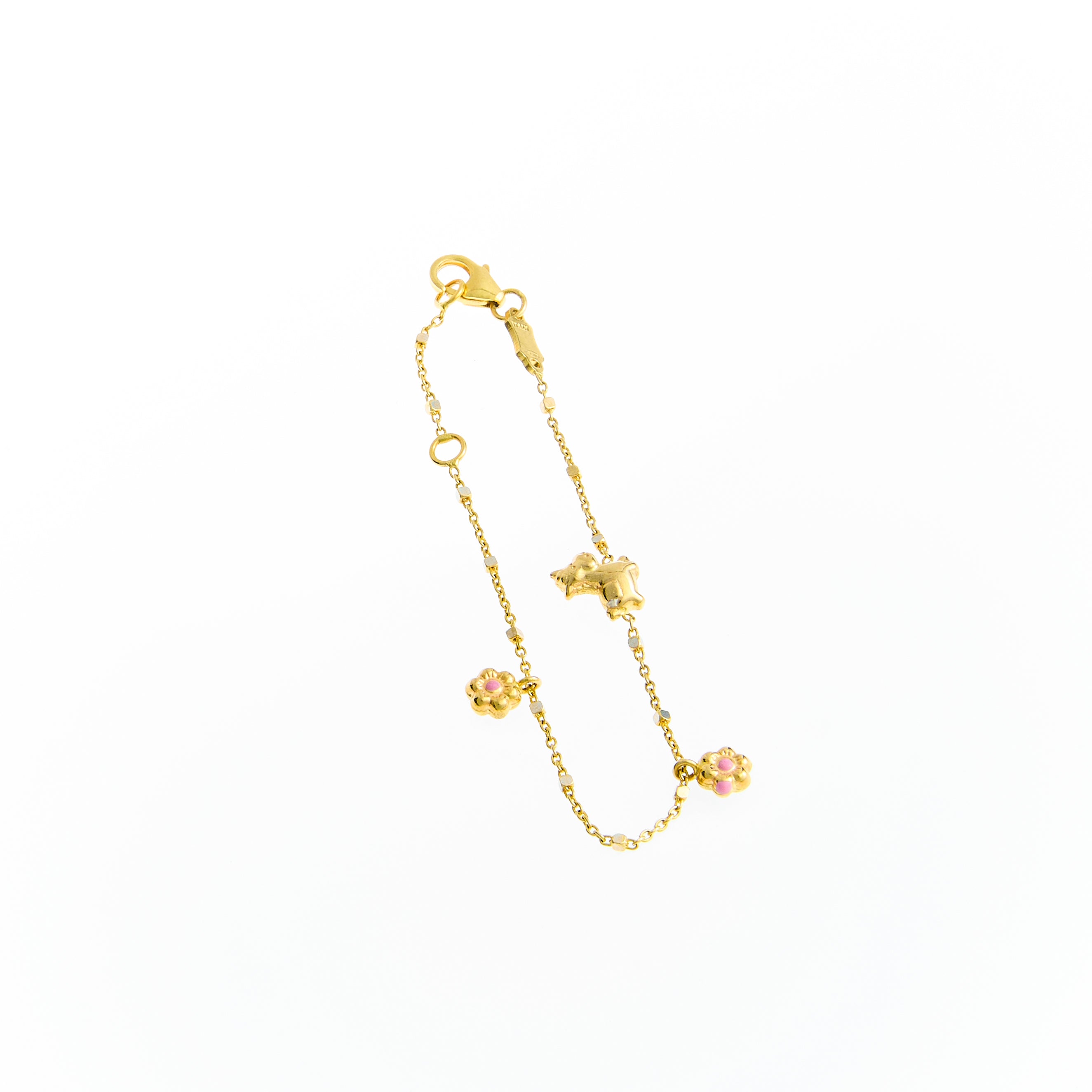 Pulsera Niña con Dijes Oro 18K 5.5"