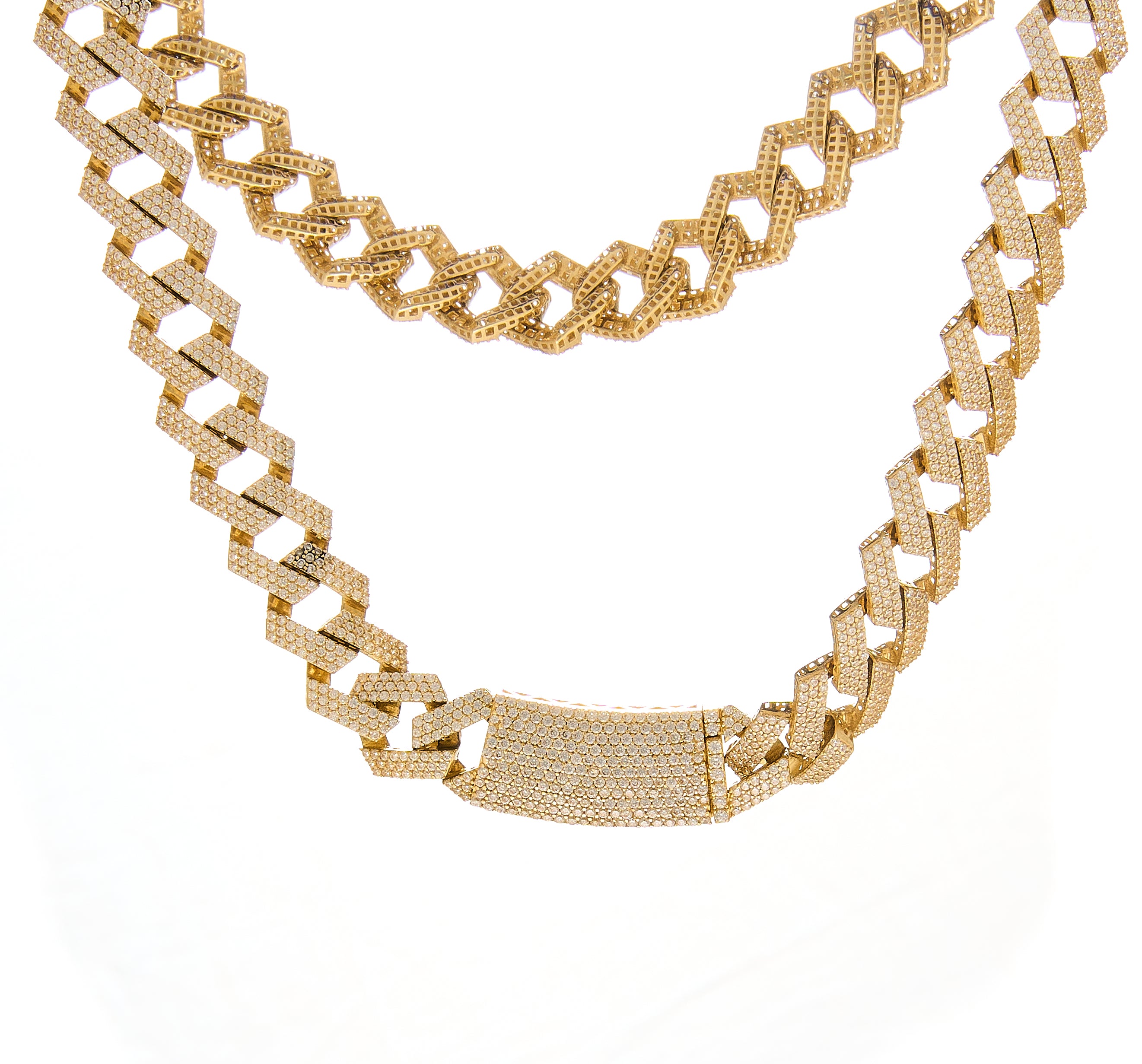 Cadena Spike Cuban Link Iced-Out